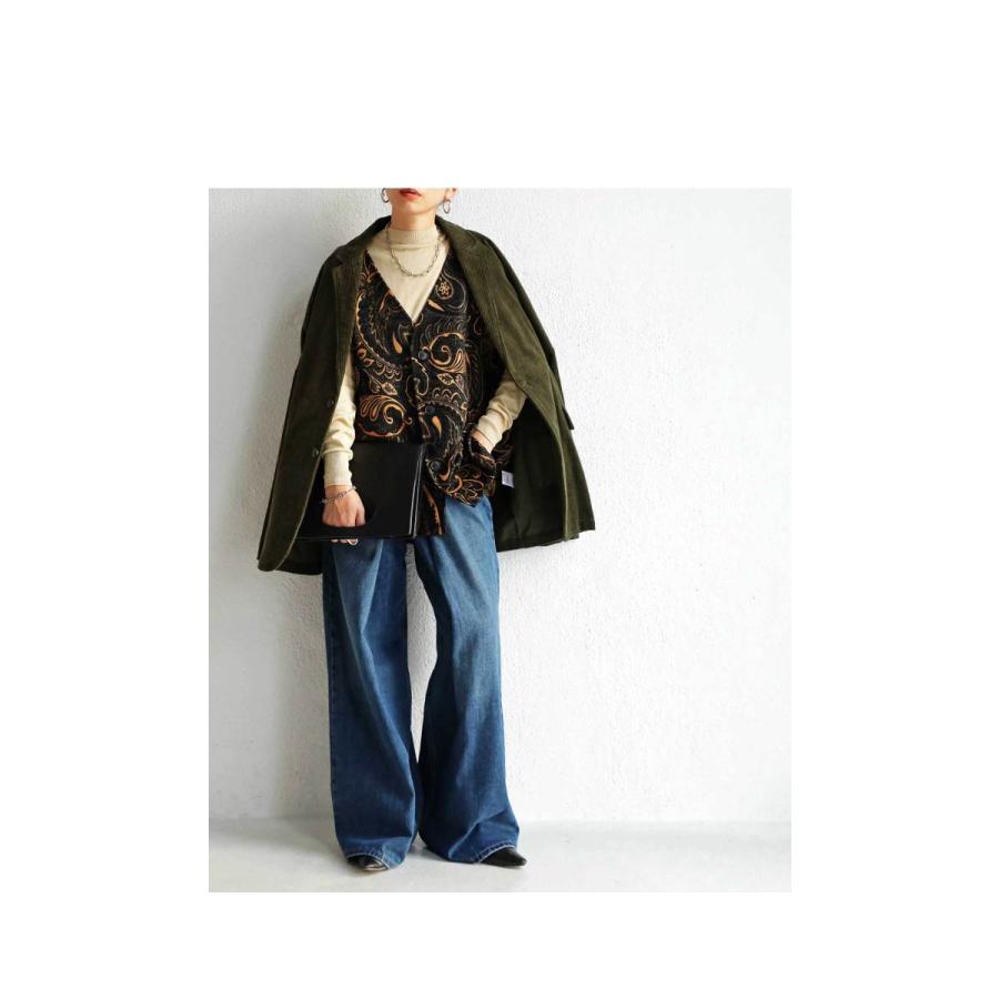 antiqua（アンティカ） ジャガード織り ペイズリー柄ベスト ベスト