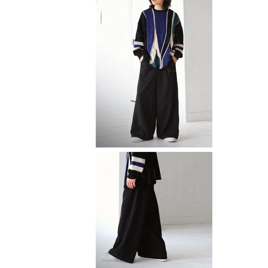 タックワイドパンツ パンツ メンズ ボトムス ロング 送料無料・再再販。500ptメール便可 | antiqua | 10