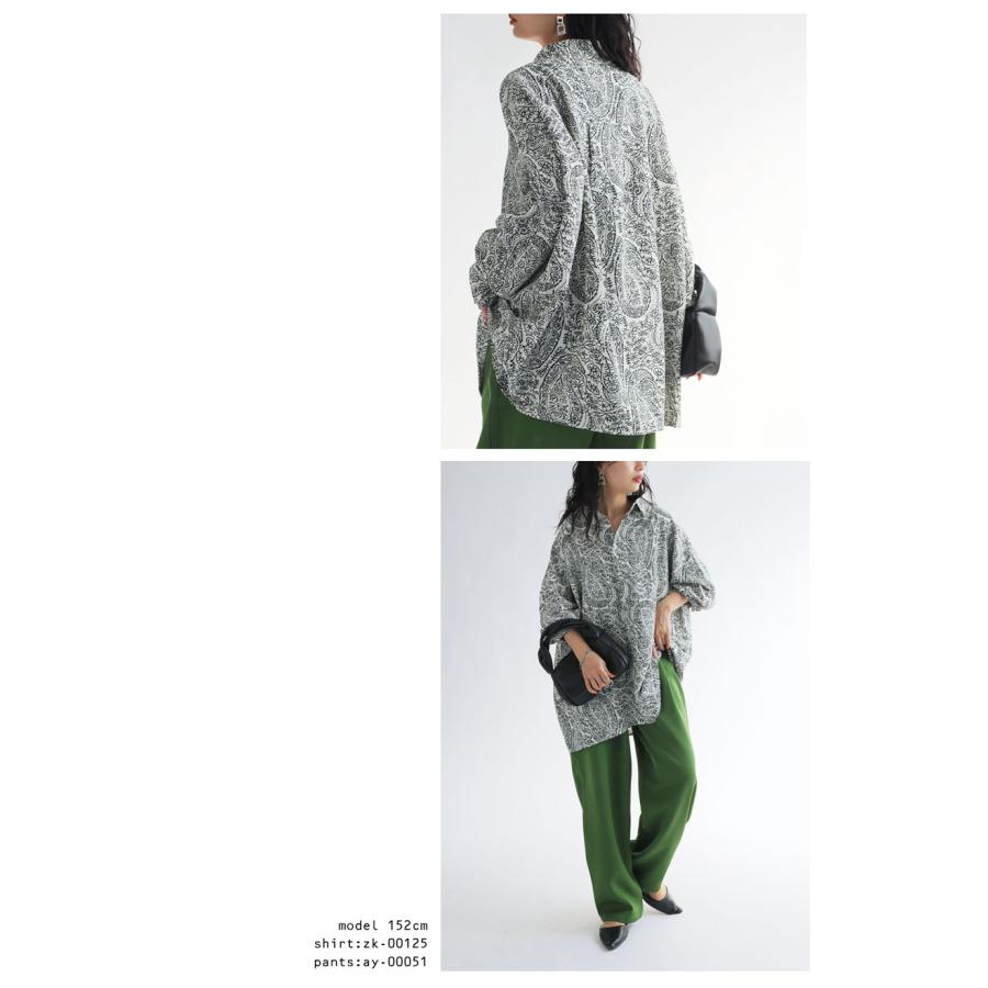 antiqua（アンティカ） シャツ レディース トップス 長袖 ペイズリー柄
