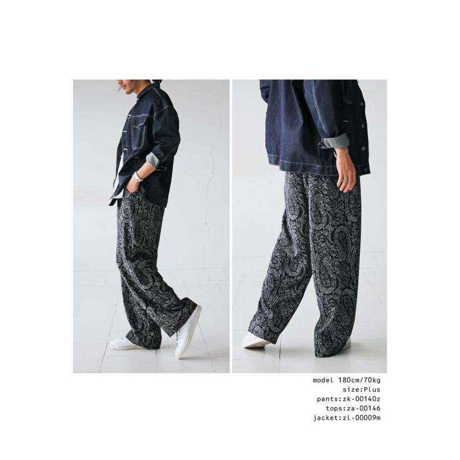 antiqua ペイズリー柄 ワイドパンツ パンツ メンズ ボトムス antiqua ペイズリー柄 ワイドパンツ パンツ メンズ ボトムス