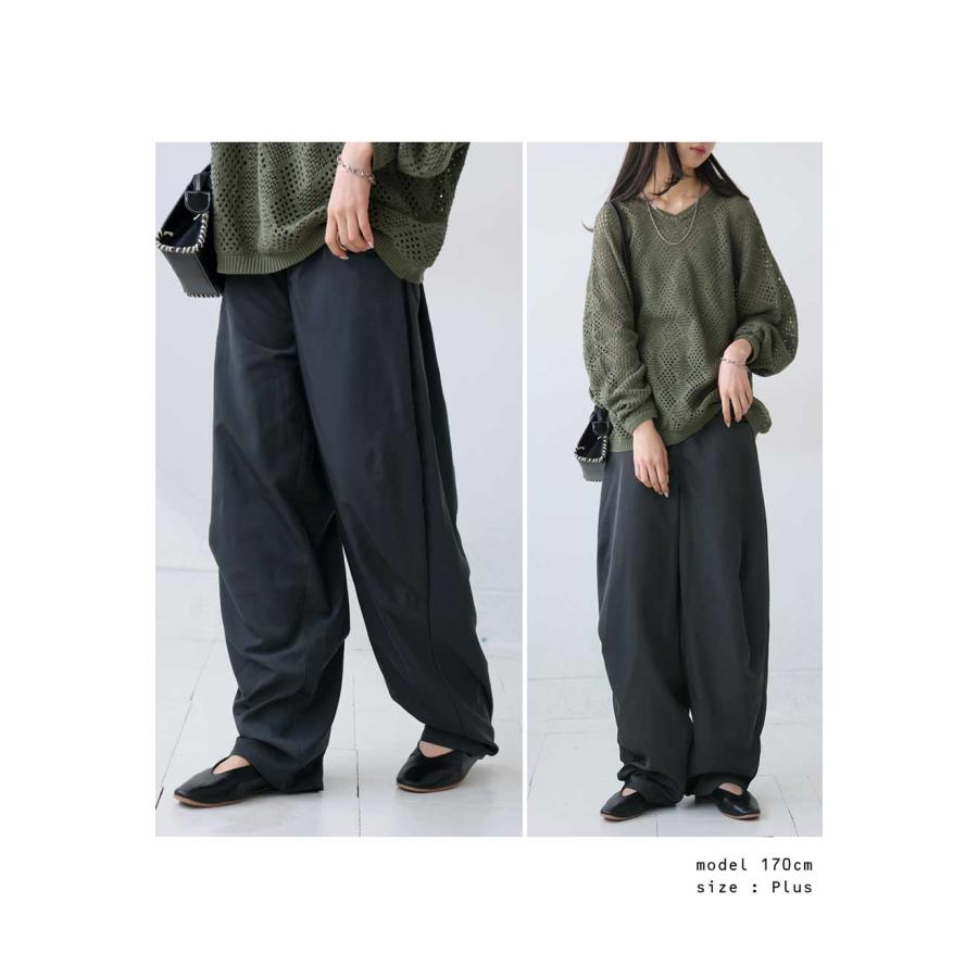 タックパンツ パンツ レディース ボトムス・100ptメール便可 | antiqua | 18