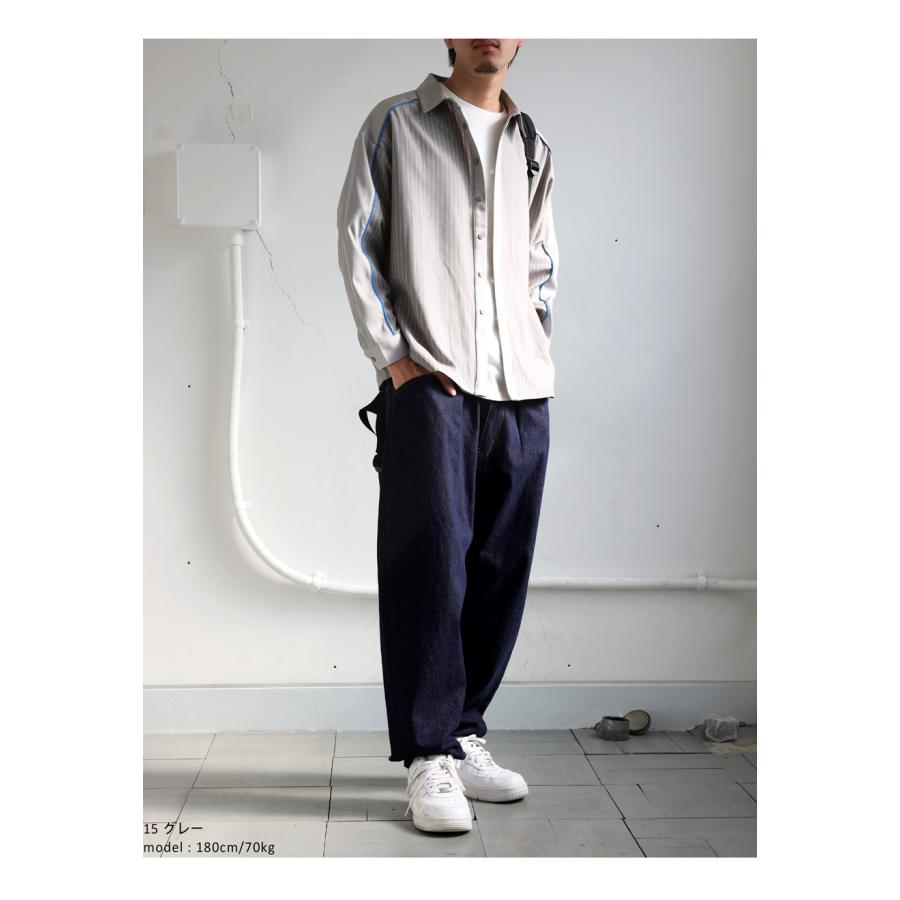 25SS】未使用級♡モユル ストライプ柄 アシンメトリー切り替えビッグ 