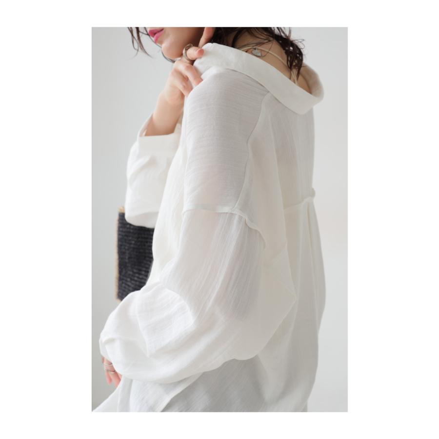antiqua（アンティカ） リネンタッチシャツ レディース 長袖 トップス 