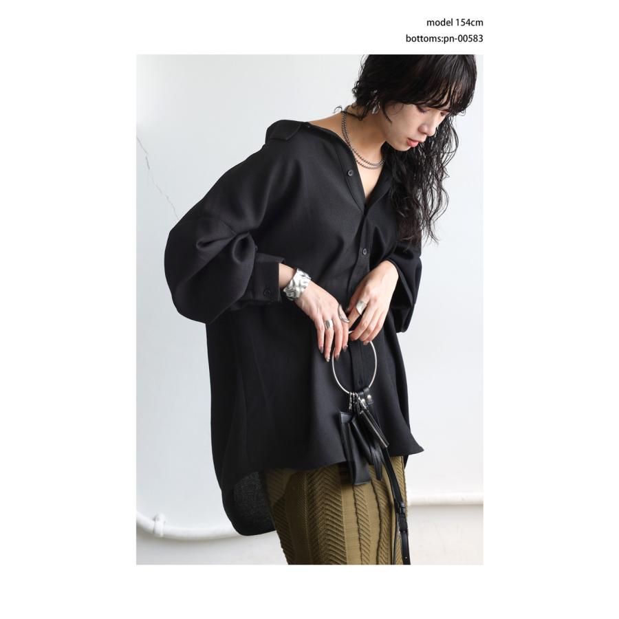 antiqua（アンティカ） ワッフル布帛シャツ レディース トップス