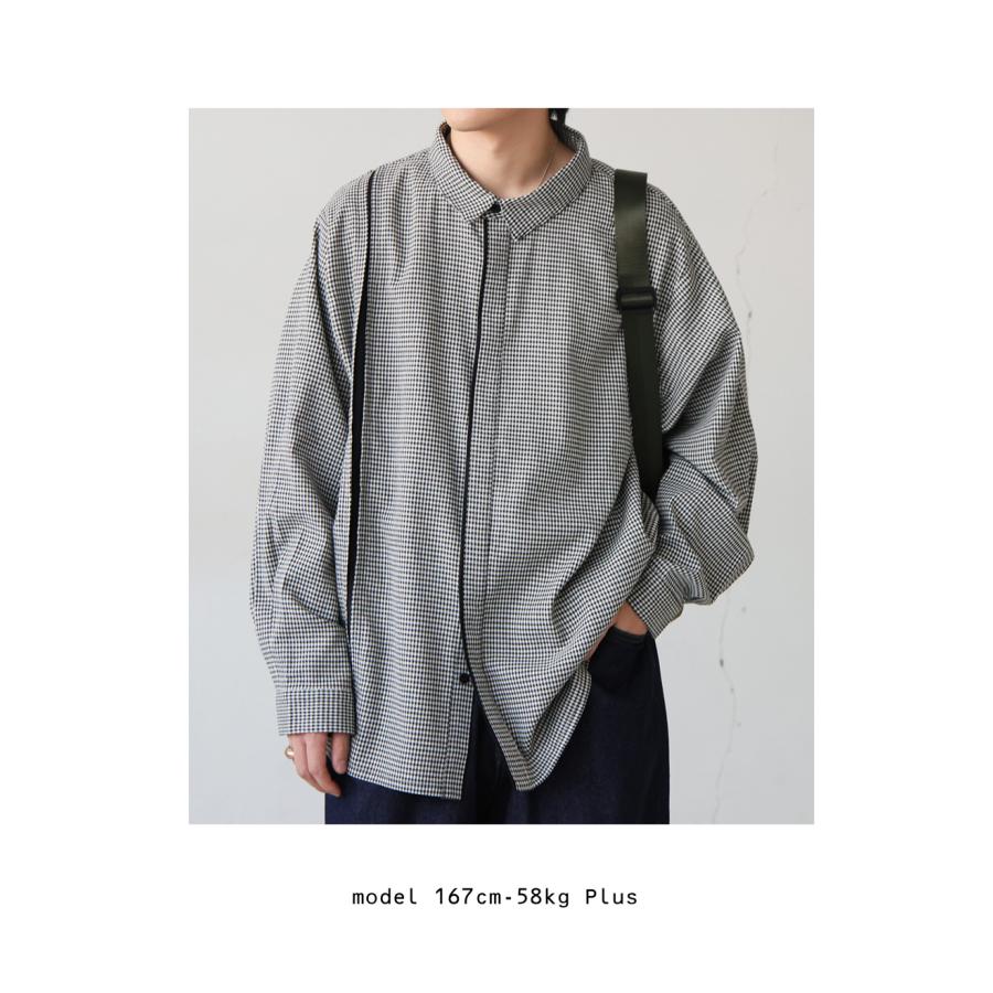 antiqua（アンティカ） 千鳥柄 ラインデザイン シャツ メンズ トップス