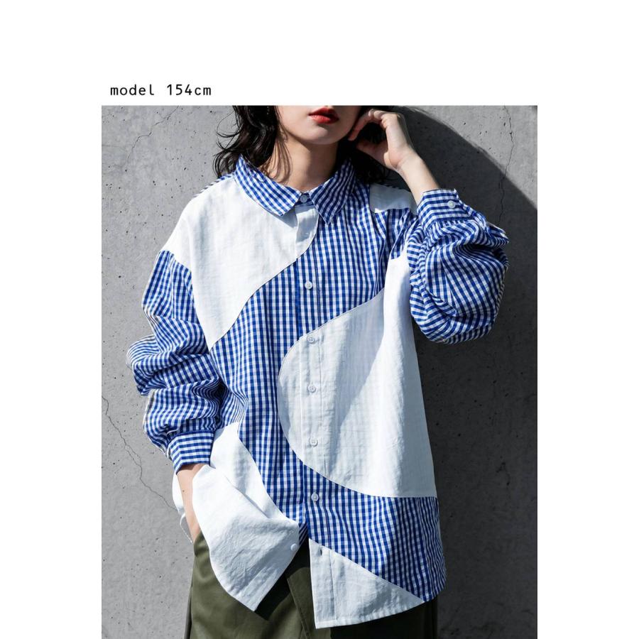 antiqua（アンティカ） チェック柄 シャツ レディース 長袖 綿100