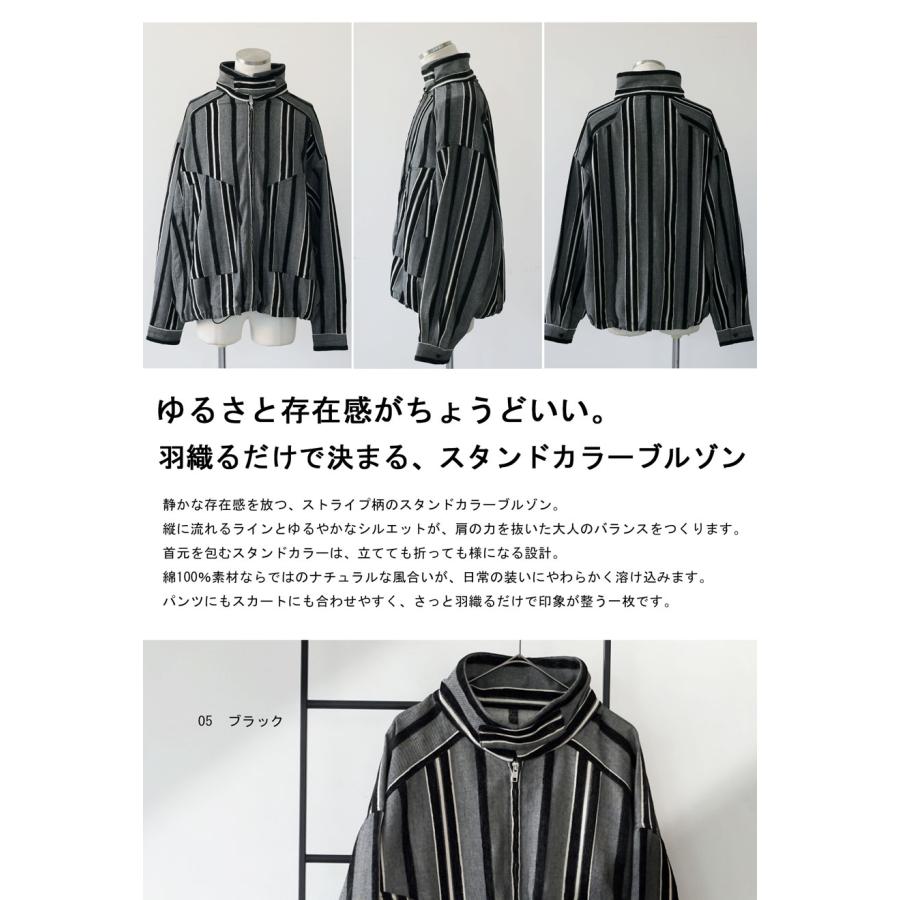 antiqua（アンティカ） ブルゾン 縦ストライプ メンズ スタンドカラー 