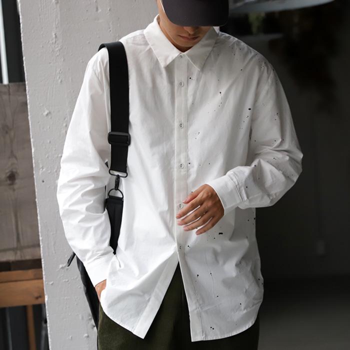 トップス シャツ 長袖 白シャツ インク ユニセックス インク柄シャツ 再再販 80ptメール便可 Zk M0027 Antiqua 通販 Yahoo ショッピング