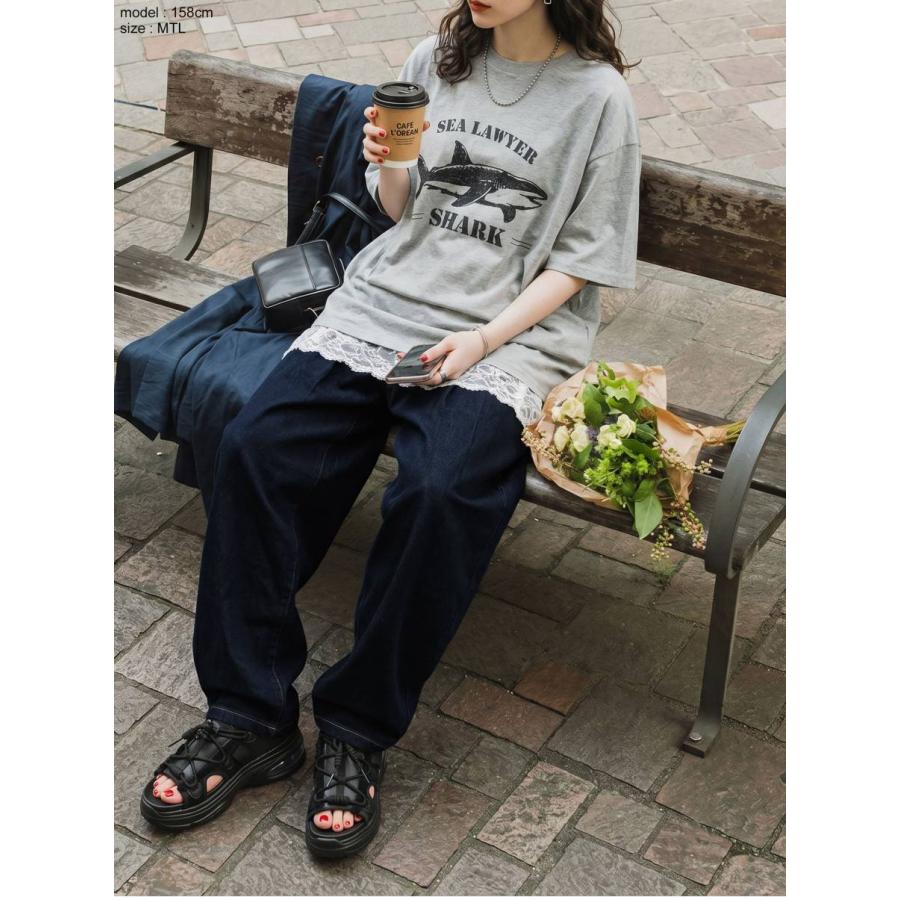 antiqua（アンティカ） カーブパンツ デニムパンツ パンツ レディース