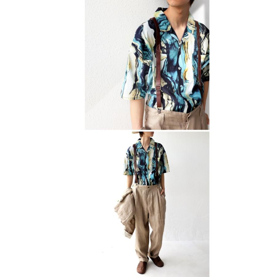 サスペンダー 本革 メンズ Y型 シンプル クリップ式・再再販。500ptメール便可 | antiqua | 16