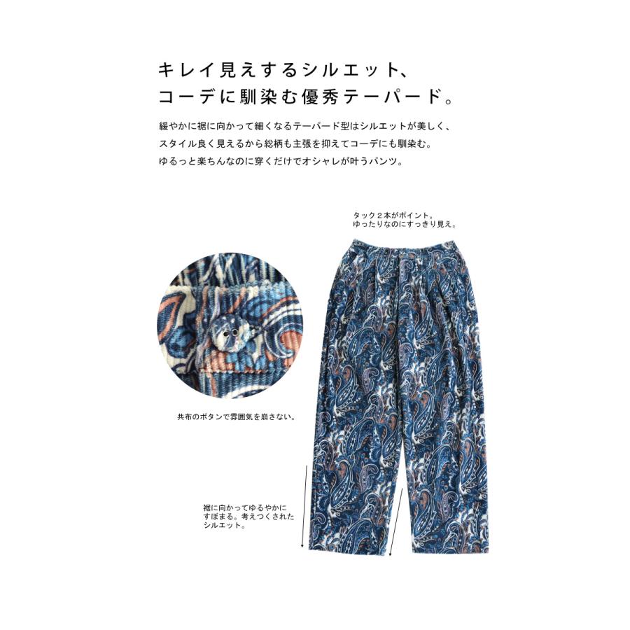 antiqua（アンティカ） ペイズリー柄 コーデュロイパンツ パンツ