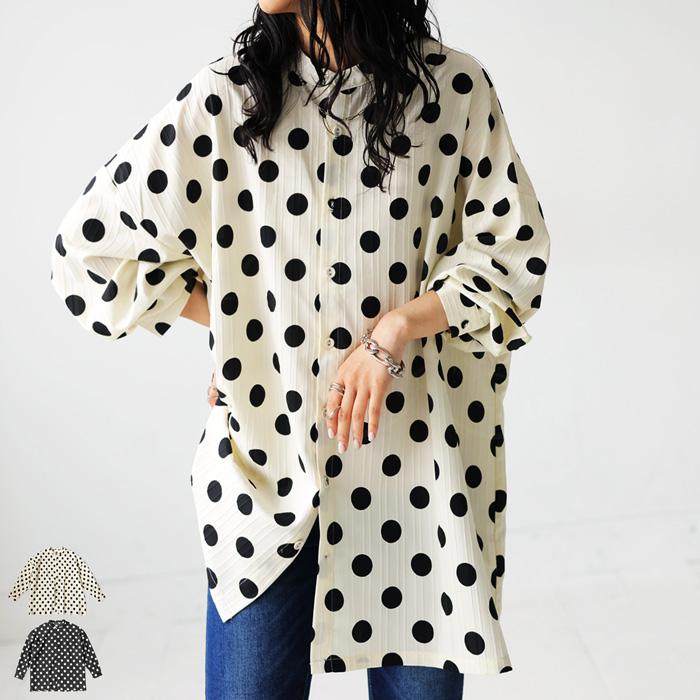 antiqua ドット柄シャツ シャツ レディース トップス 長袖 送料 antiqua ドット柄シャツ シャツ レディース トップス 長袖 送料