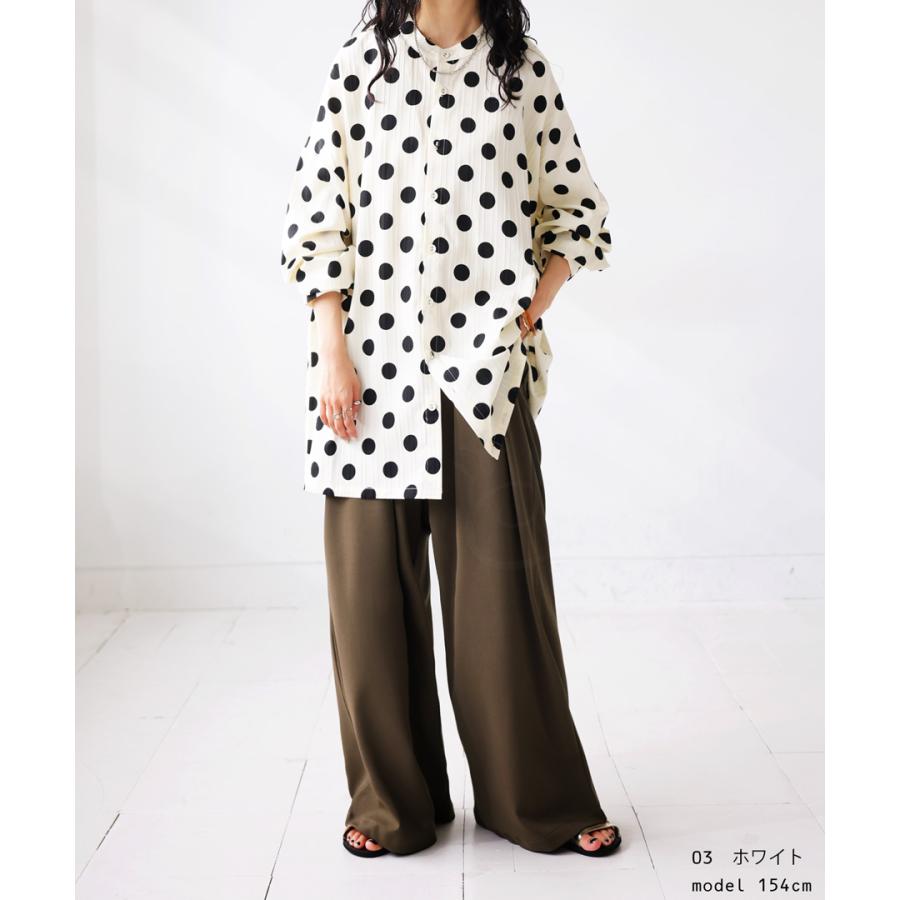 antiqua ドット柄シャツ シャツ レディース トップス 長袖 送料 antiqua ドット柄シャツ シャツ レディース トップス 長袖 送料