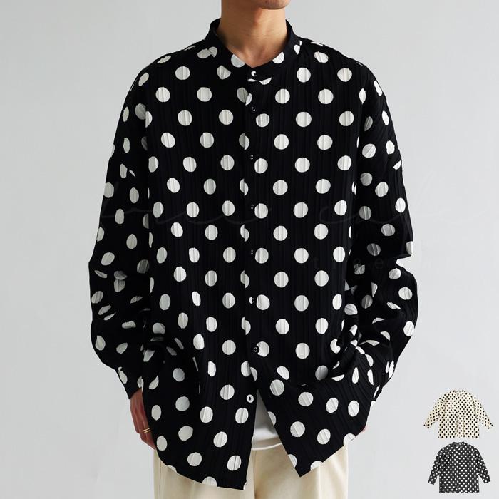 antiqua ドット柄シャツ シャツ メンズ トップス 長袖 送料無料 antiqua ドット柄シャツ シャツ メンズ トップス 長袖 送料無料