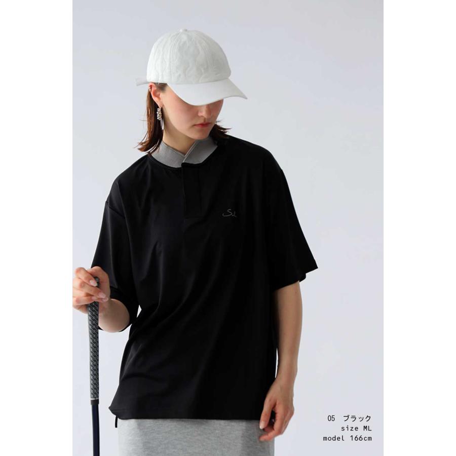 antiqua（アンティカ） 衿配色トップスADポロシャツ レディース