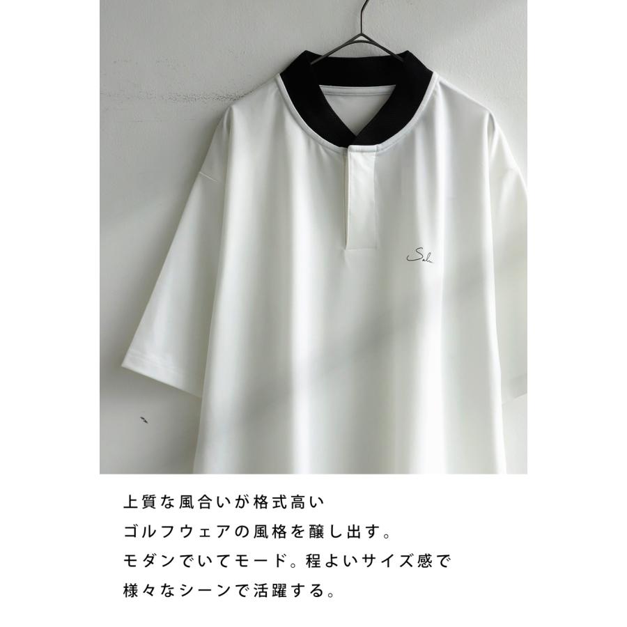 antiqua（アンティカ） 衿配色トップスADポロシャツ レディース