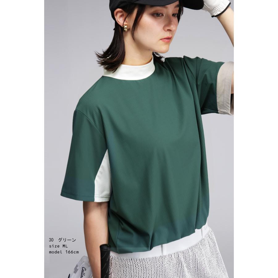 antiqua（アンティカ） 配色トップス レディース 半袖 モックネック T