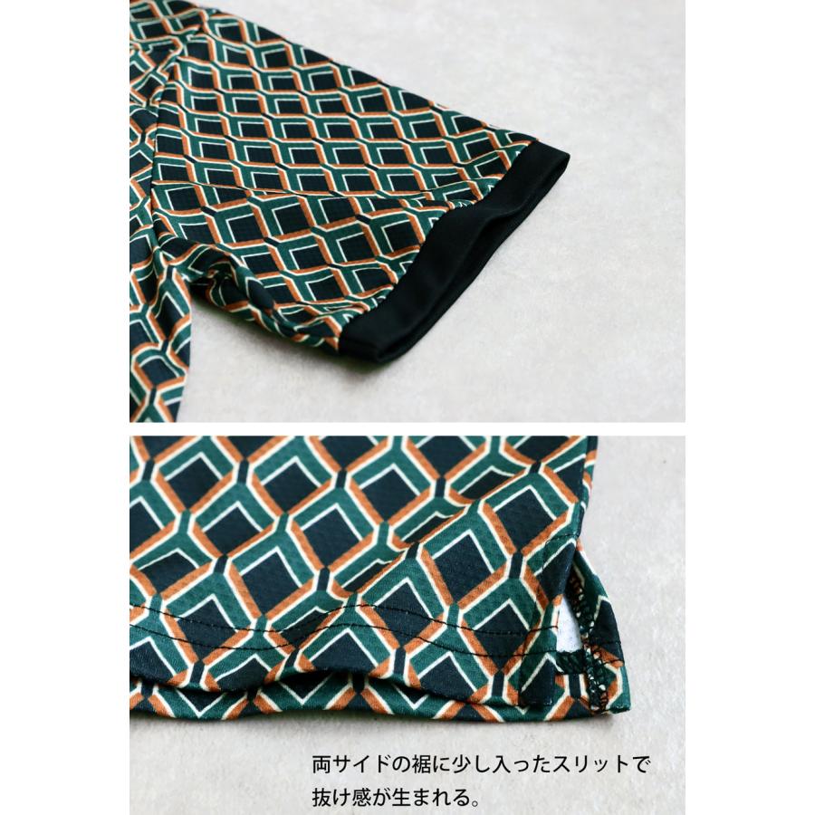 antiqua（アンティカ） ジオメトリック柄Tシャツ レディース ゴルフ