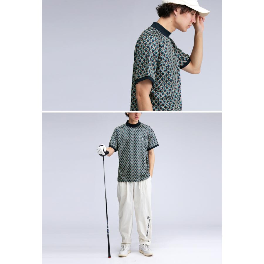 antiqua（アンティカ） ジオメトリック柄Tシャツ メンズ ゴルフウェア
