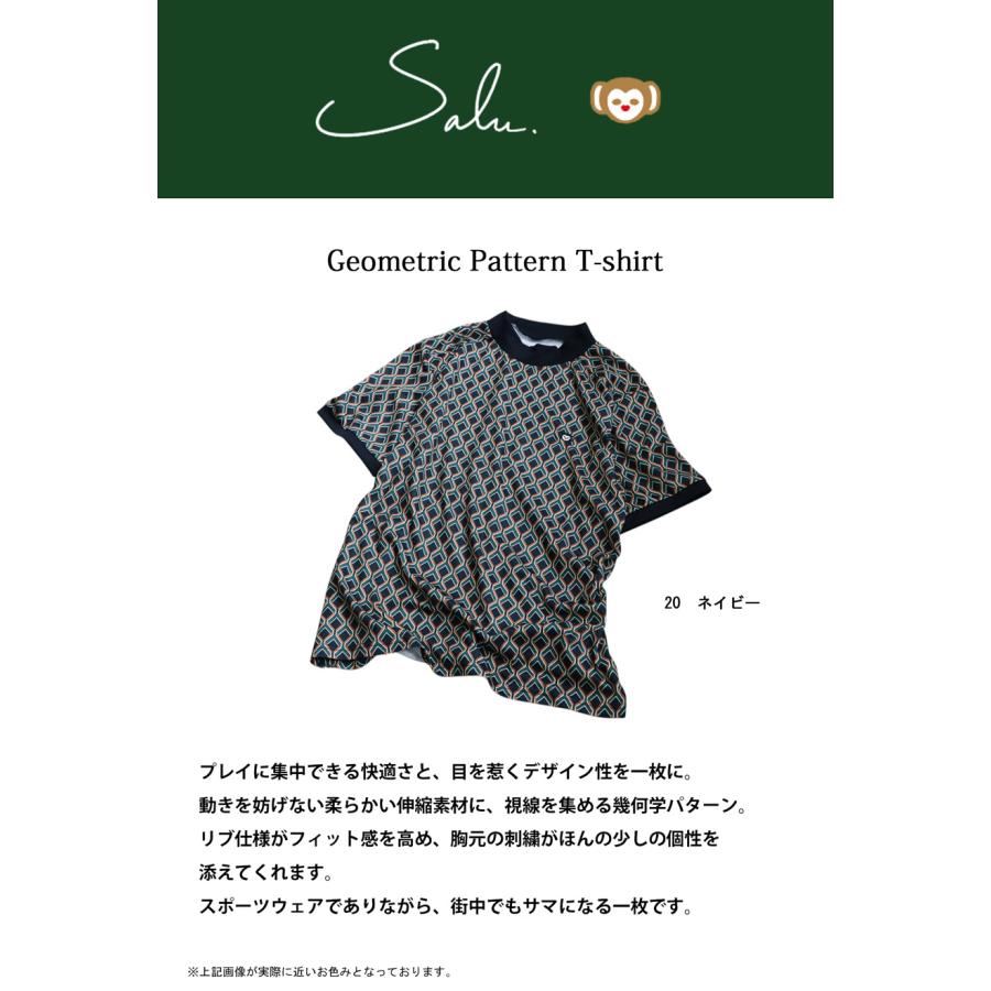 antiqua（アンティカ） ジオメトリック柄Tシャツ メンズ ゴルフウェア