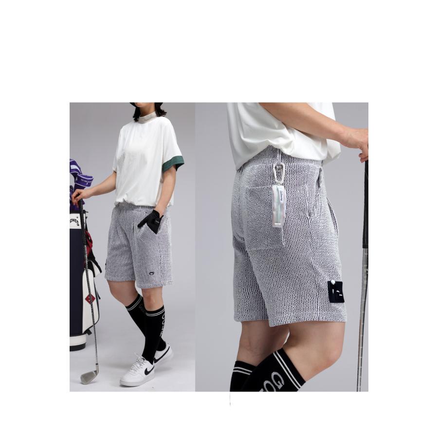 antiqua（アンティカ） ストライプ柄 ハーフパンツ レディース ゴルフ