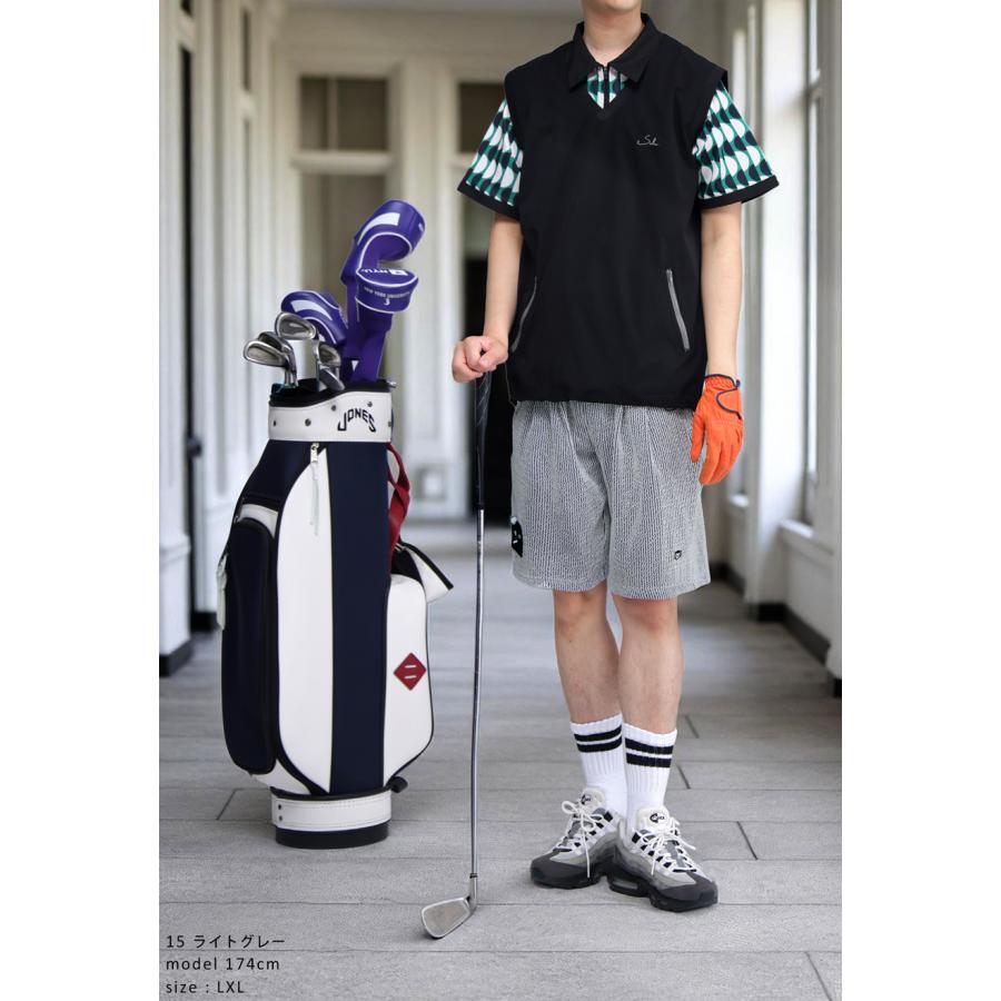 antiqua（アンティカ） ストライプ柄 ハーフパンツ レディース ゴルフ