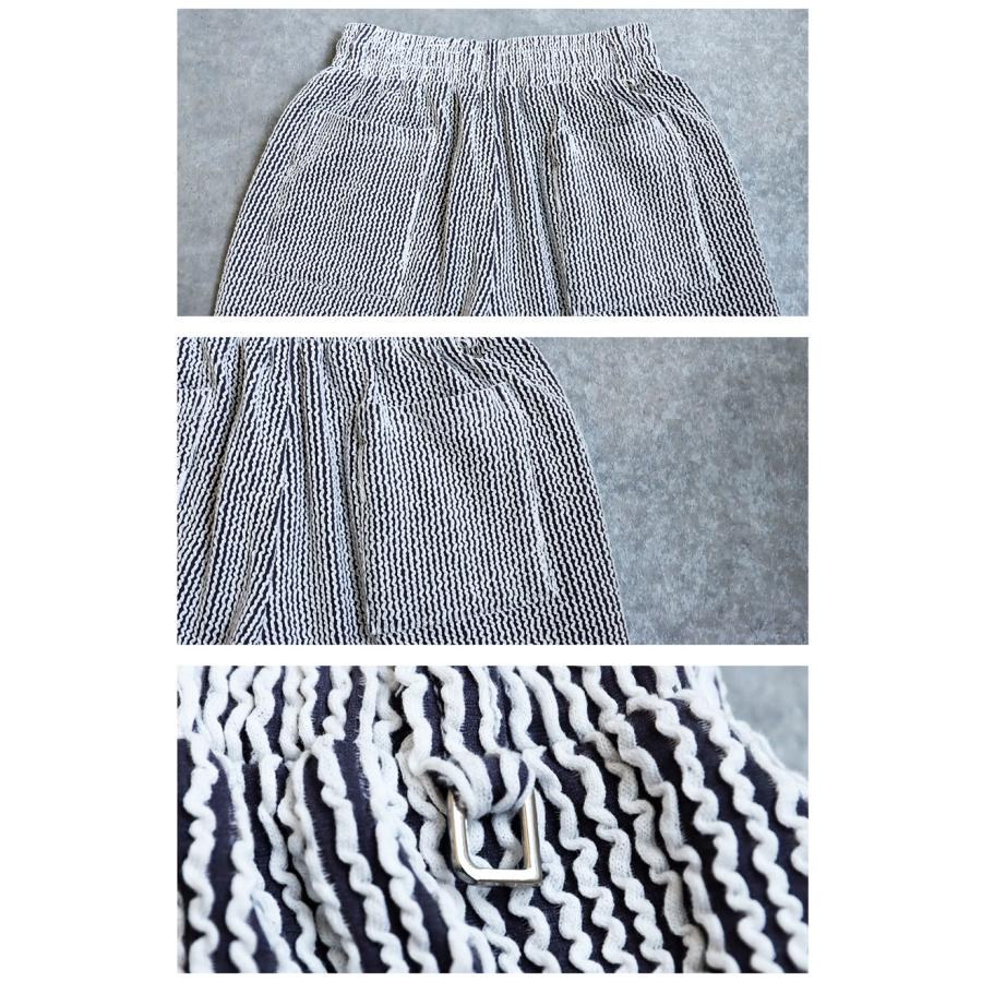 antiqua（アンティカ） ストライプ柄 ハーフパンツ メンズ ゴルフ 刺繍