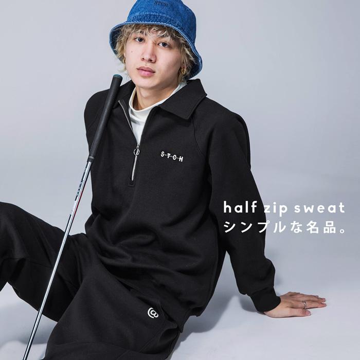 antiqua（アンティカ） ANTIQUA GOLF×STCH ハーフジップトップス