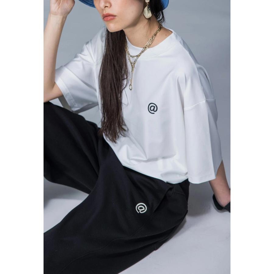 ANTIQUA GOLF×STCH 鹿の子編み ロゴデザインストレートパンツ L antiqua（アンティカ） ANTIQUA GOLF×STCH ストレートパンツ