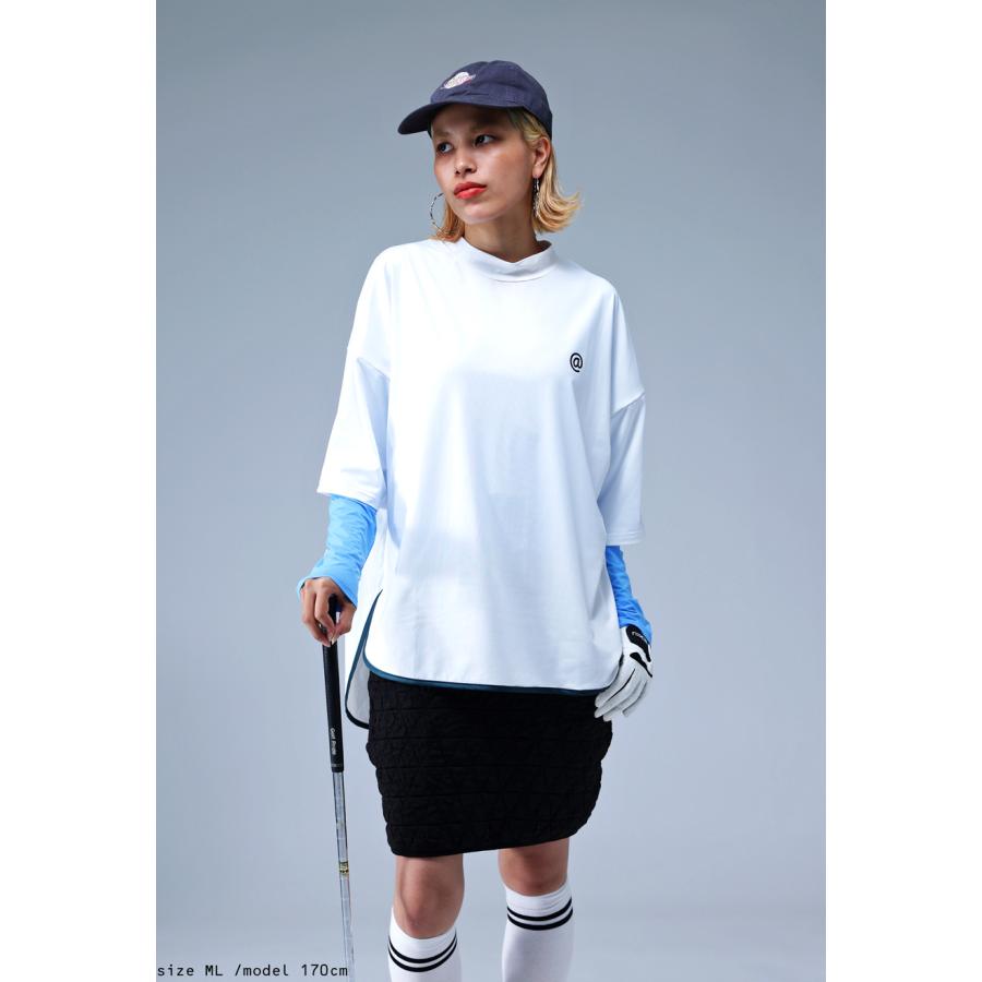 antiqua（アンティカ） ANTIQUA GOLF×STCH 異素材トップス レディース