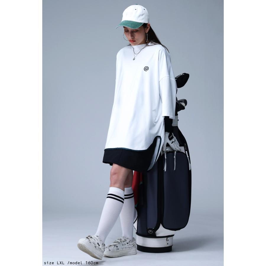 antiqua（アンティカ） ANTIQUA GOLF×STCH 異素材トップス レディース