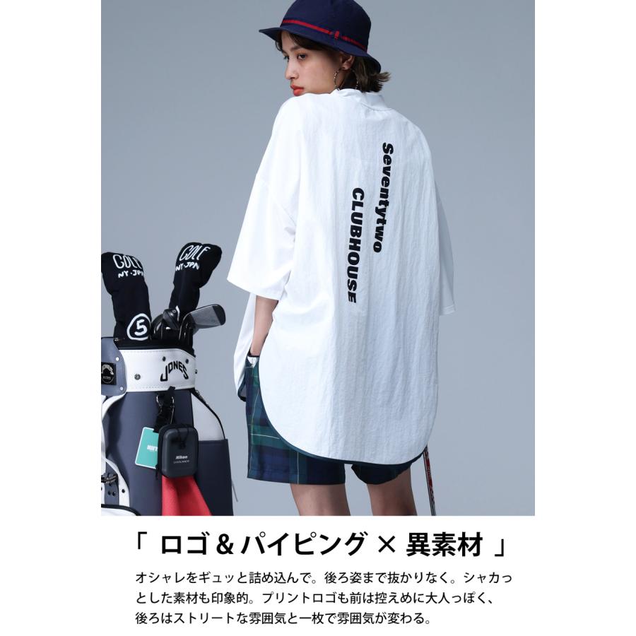 antiqua（アンティカ） ANTIQUA GOLF×STCH 異素材トップス レディース