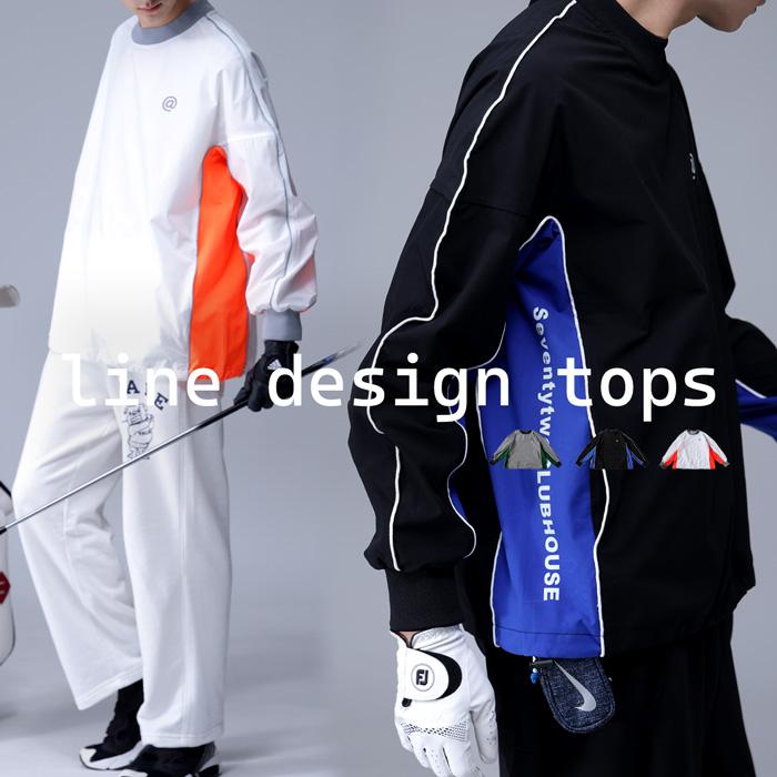 antiqua（アンティカ） ANTIQUA GOLF×STCH パイピングトップス メンズ