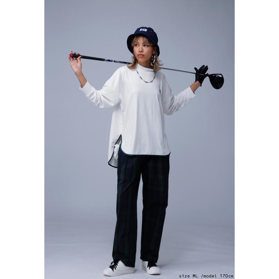 antiqua（アンティカ） ANTIQUA GOLF×STCH 異素材トップス レディース