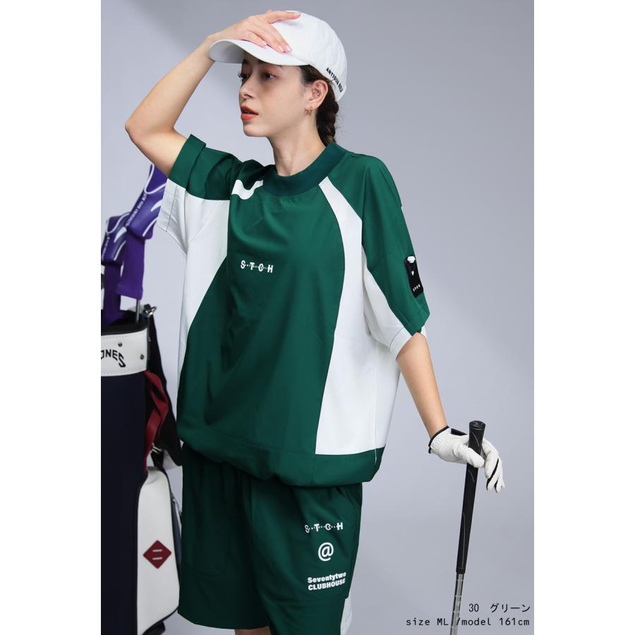 ANTIQUA GOLF×STCH 配色トップス レディース 送料無料・再入荷 100ptメール便可 | antiqua | 09