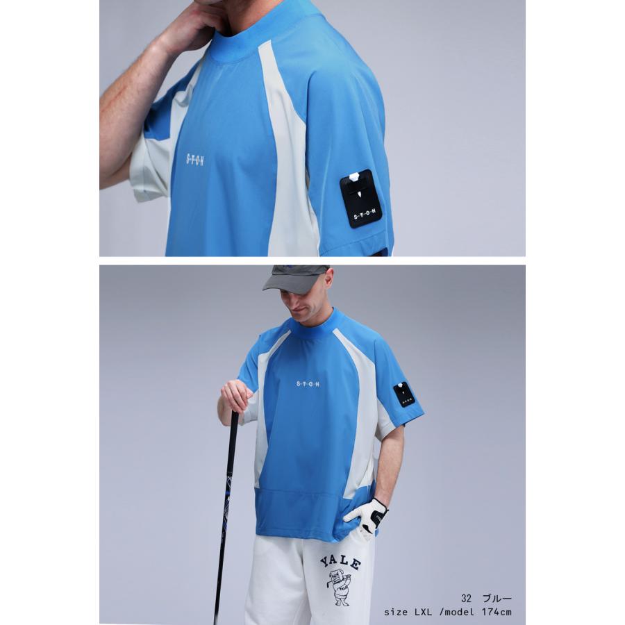antiqua（アンティカ） ANTIQUA GOLF×STCH 配色トップス レディース