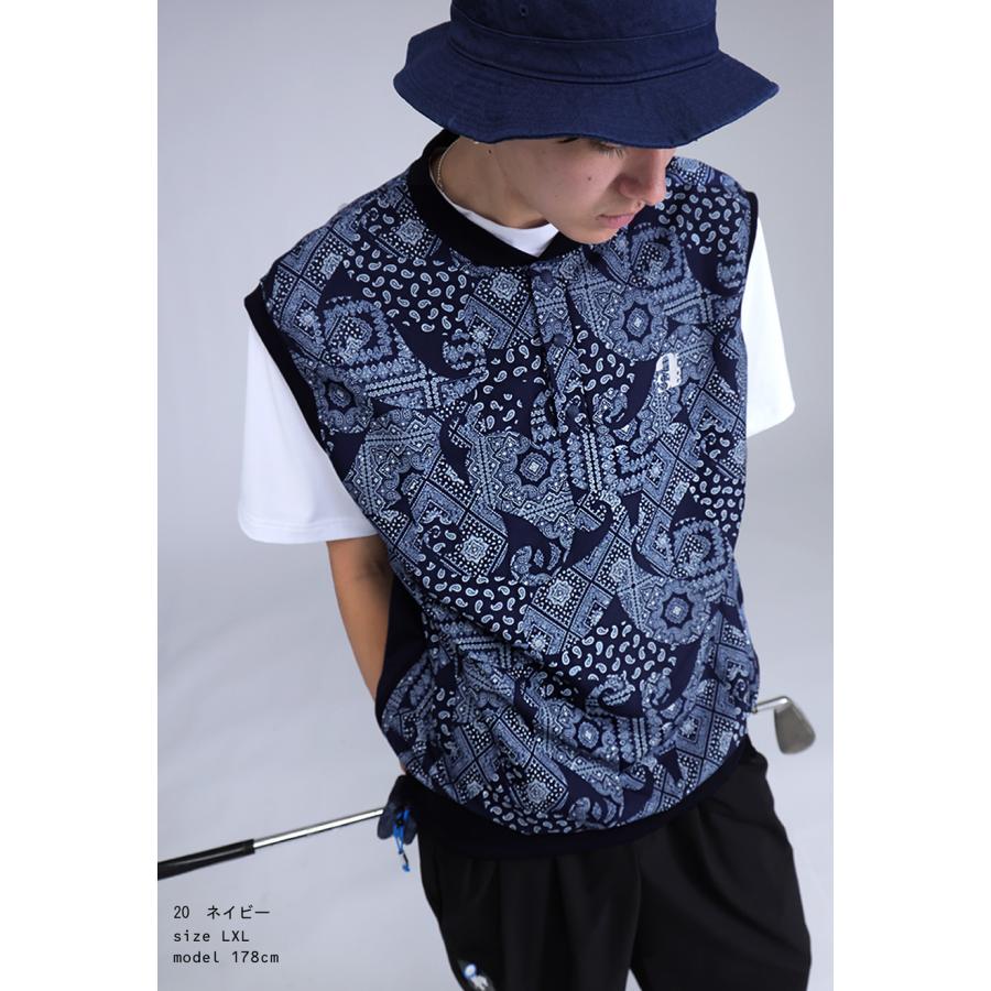 【STCH×ANTIQUA GOLF】ペイズリー柄ベスト antiqua ANTIQUA GOLF×STCH ベスト レディース 送料無料・80pt