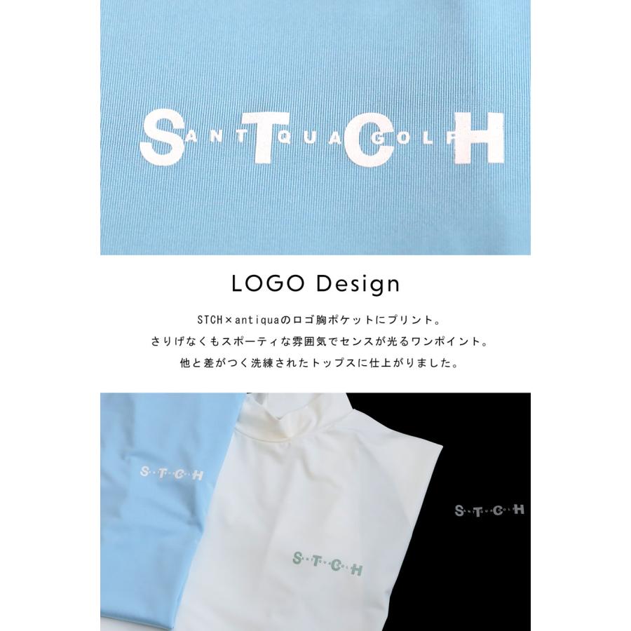 antiqua（アンティカ） ANTIQUA GOLF×STCH ロゴトップス 送料無料