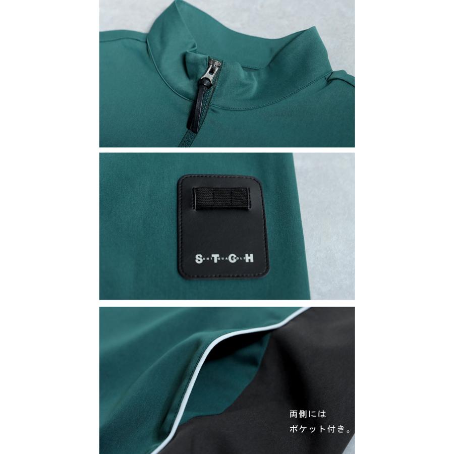 ANTIQUA GOLF×STCH ハーフジップトップス レディース 送料無料 ・メール便不可の画像