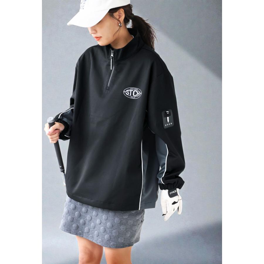 ANTIQUA GOLF×STCH ハーフジップトップス レディース 送料無料 ・メール便不可の画像