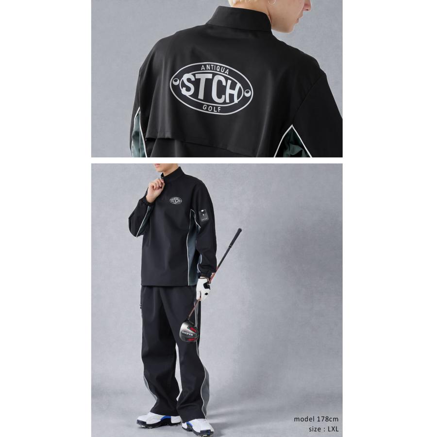 定価¥15,000＊antiqua ゴルフ STCH＊ハーフジップトップス 黒 楽天市場】ANTIQUA GOLF×STCH ハーフジップトップス レディース 送料