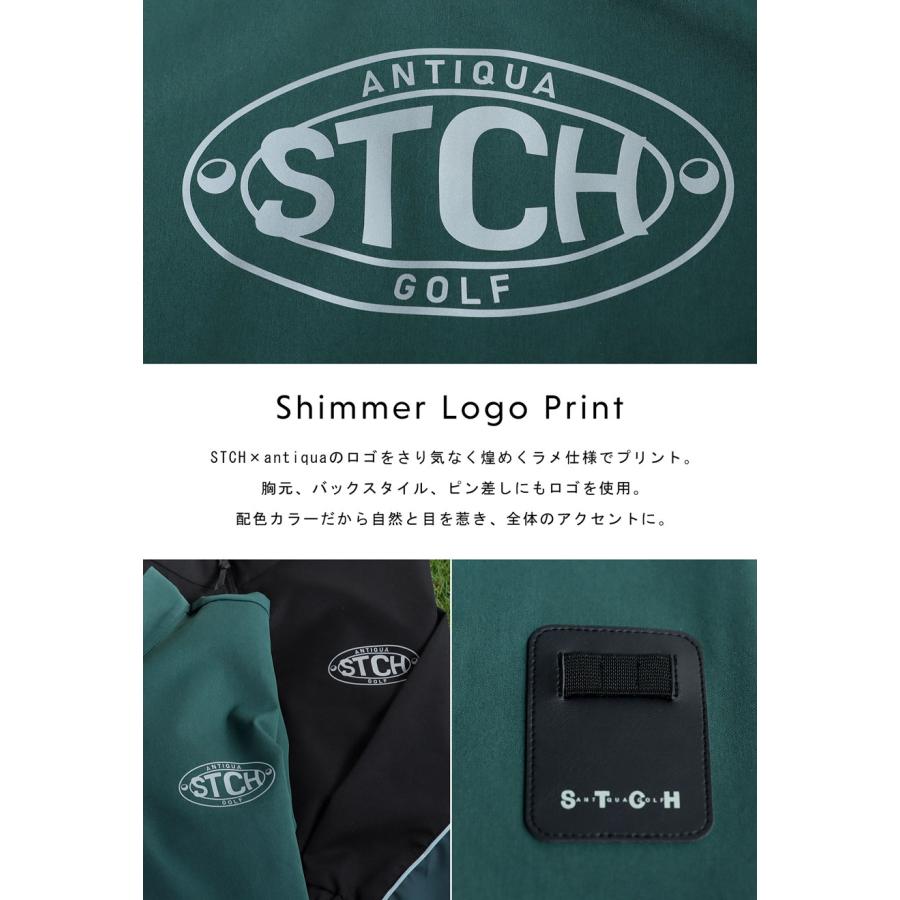 ANTIQUA GOLF×STCH ハーフジップトップス レディース 送料無料 ・メール便不可の画像