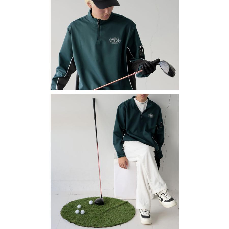 antiqua（アンティカ） ANTIQUA GOLF×STCH ハーフジップトップス