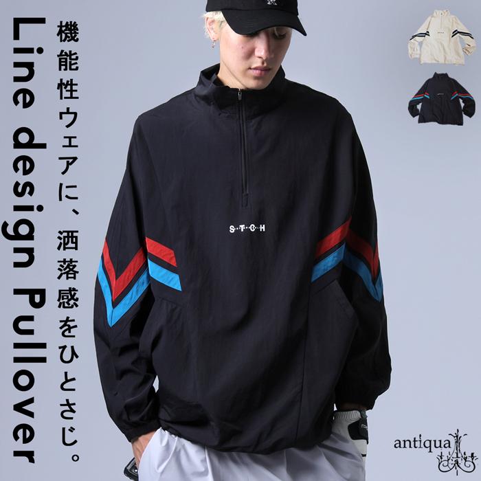 antiqua（アンティカ） ANTIQUA GOLF×STCH 配色ラインプルオーバー