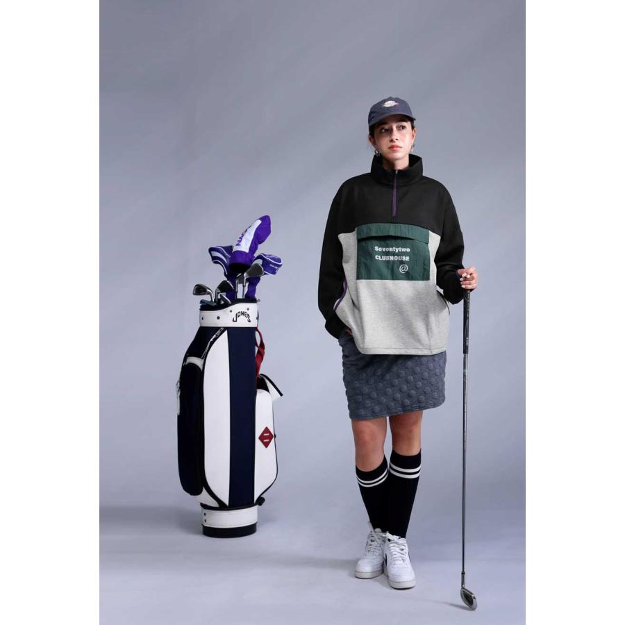 ANTIQUA GOLF×STCH 配色プルオーバー セットアップ ゴルフ 上下 ANTIQUA GOLF×STCH 配色プルオーバー 送料無料・再入荷 (100)メール便