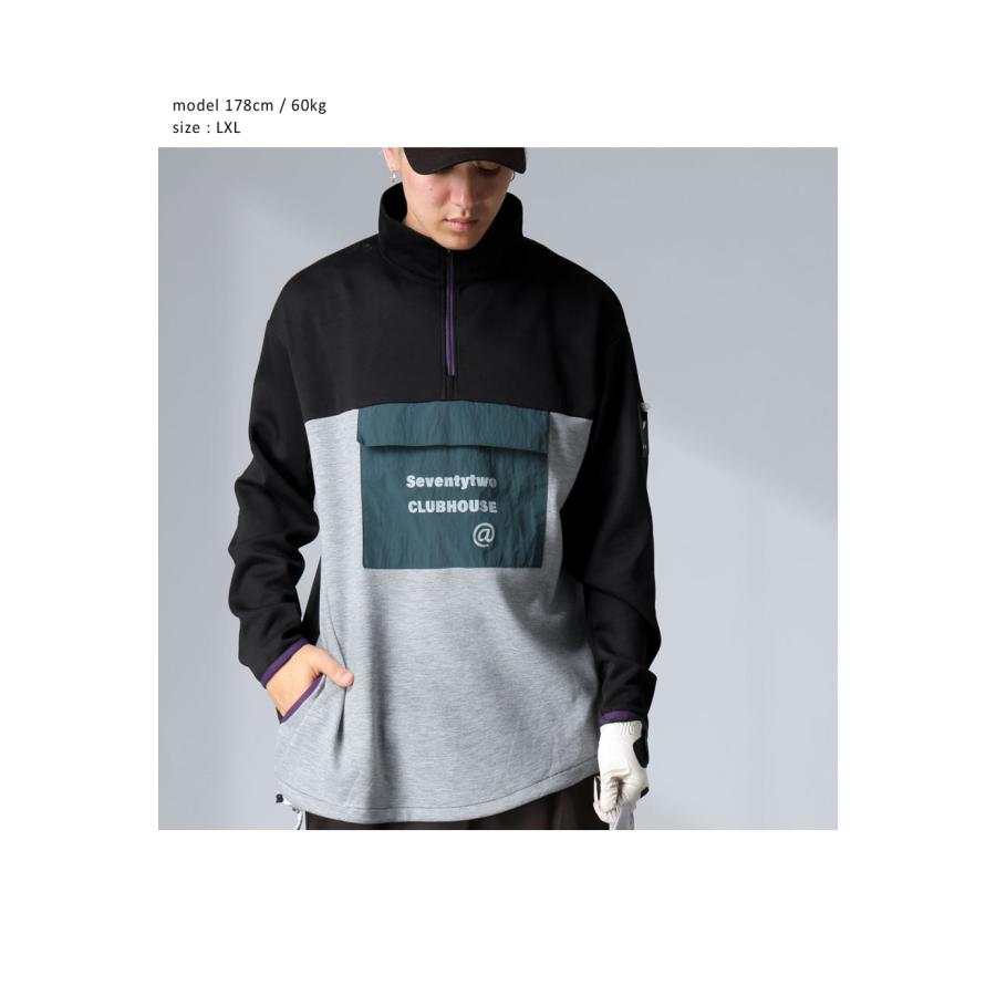 antiqua（アンティカ） ANTIQUA GOLF×STCH 配色プルオーバー 送料無料