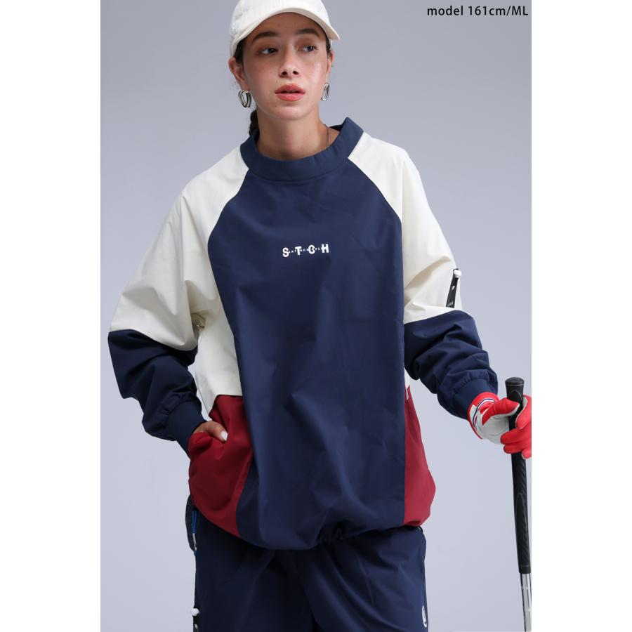 antiqua（アンティカ） ANTIQUA GOLF×STCH 配色プルオーバー 送料無料