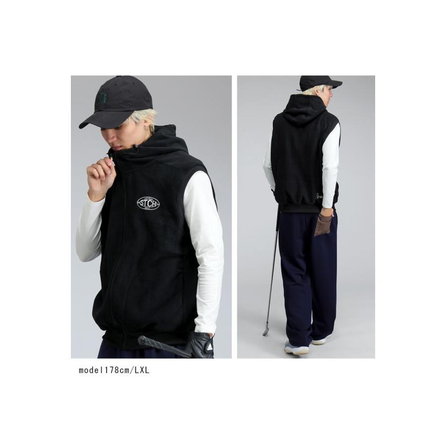 antiqua（アンティカ） ANTIQUA GOLF×STCH フード付き ロゴベスト 送料