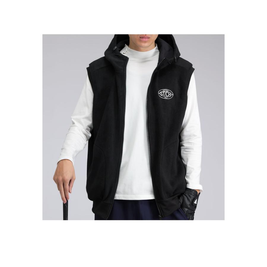 antiqua（アンティカ） ANTIQUA GOLF×STCH フード付き ロゴベスト 送料