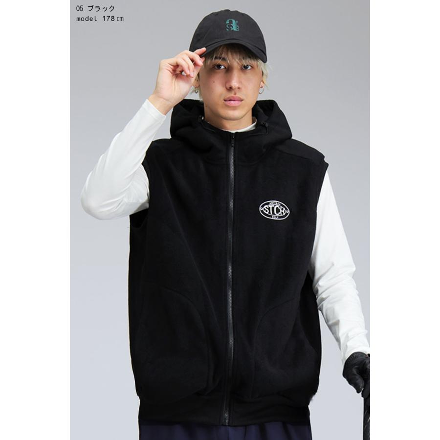 antiqua（アンティカ） ANTIQUA GOLF×STCH フード付き ロゴベスト 送料